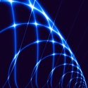 Dance of Blue Lights in the dark, fractal02z7a