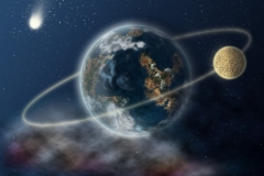 Planet Earth in space